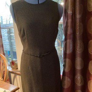 Ann Taylor Loft Navy/Cream print sheath dress Size 6P